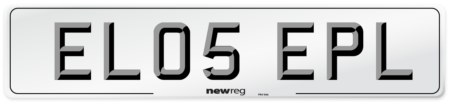 EL05 EPL Number Plate from New Reg